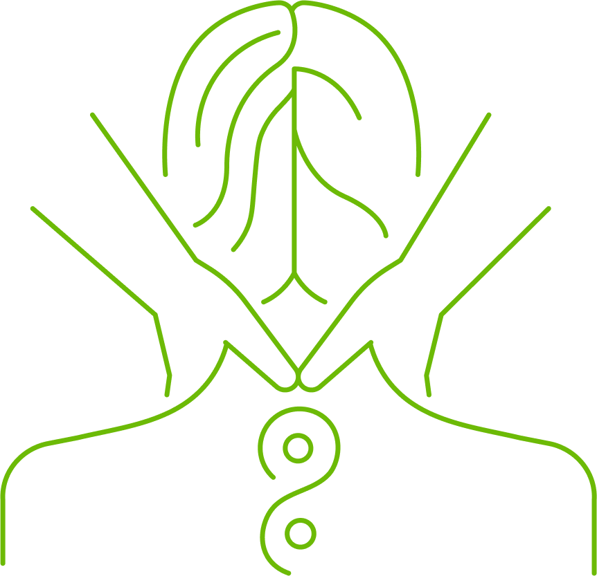 Icon von einer Person die massiert wird